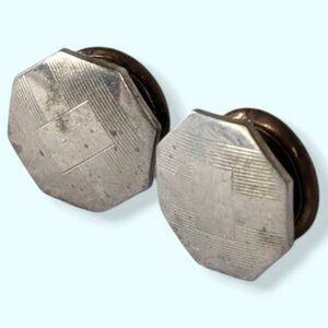 Vintage SINGLE Hexagonal Kum-A-Part Snap Cufflink